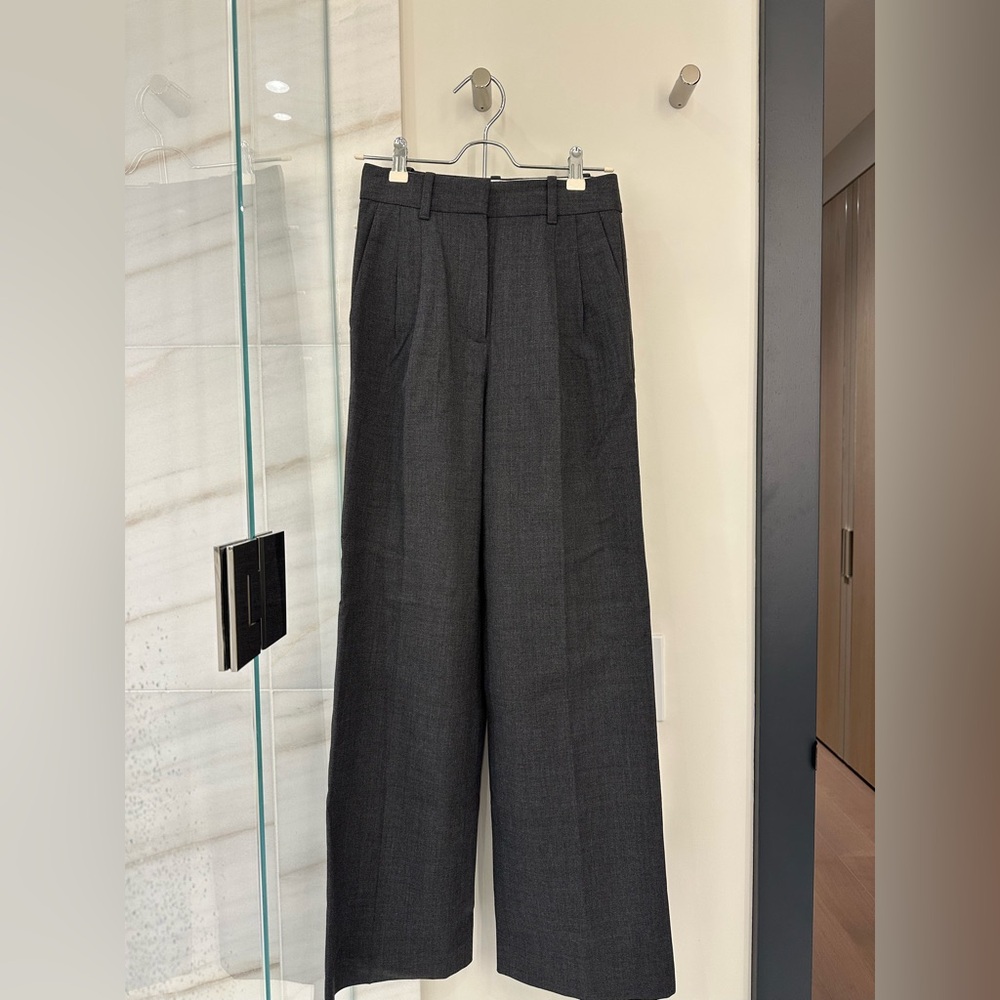 Aritzia Wilfred Wool Effortless Pants Heather in Charcoal